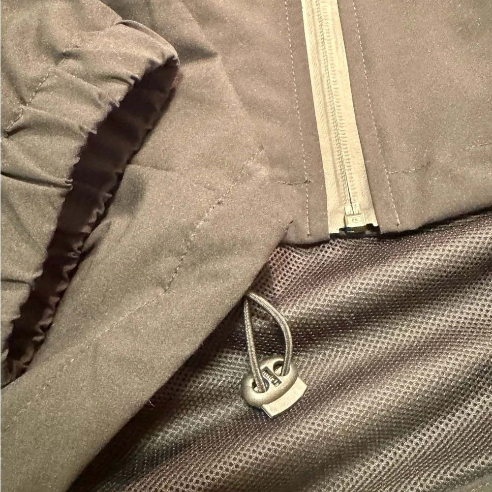 Black Hooded Windbreaker with Graphic Detail - Picture 3 of 4